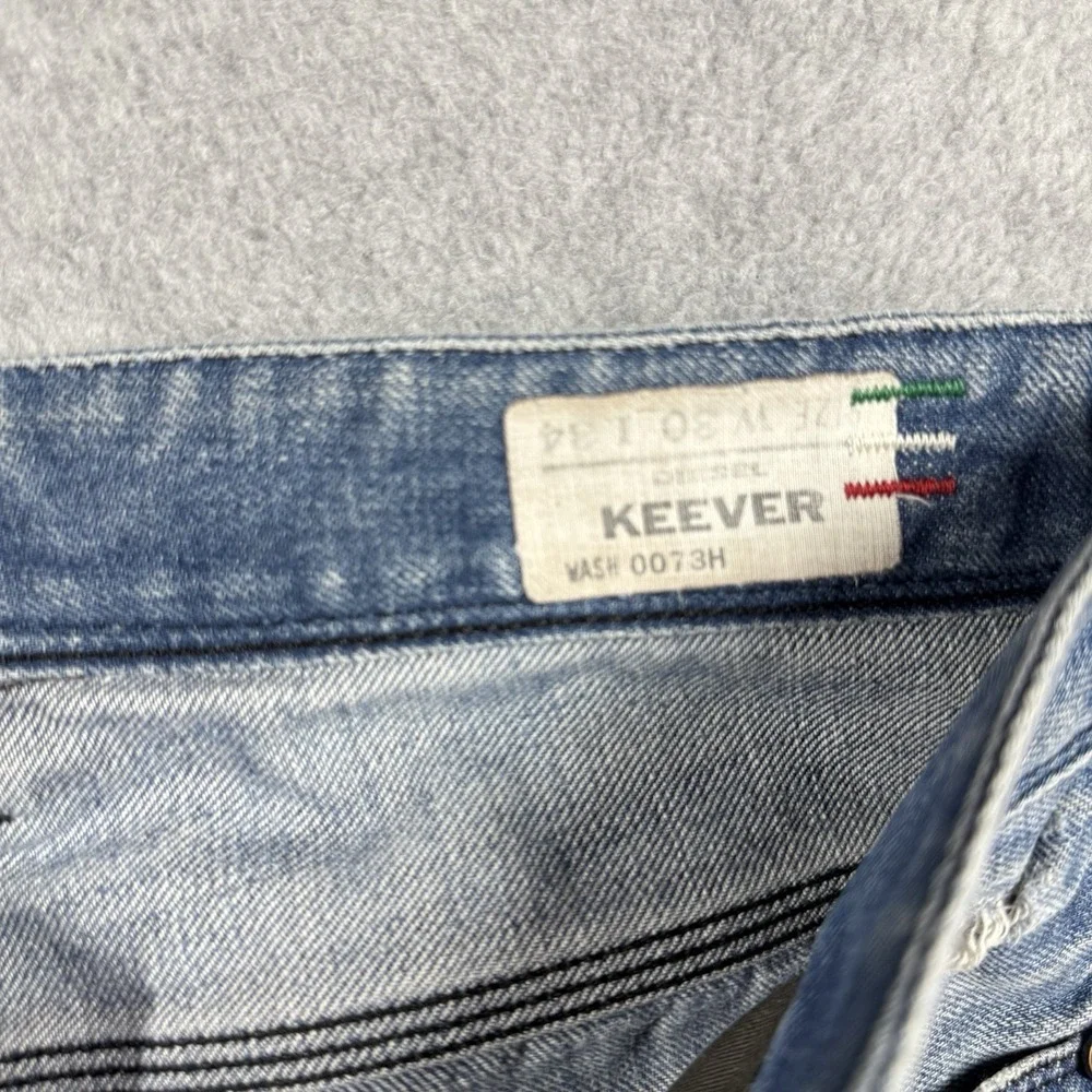 Diesel Keever Jeans Men 30x34 Blue‎ Tapered Leg Medium Wash Made in Italy 0073H